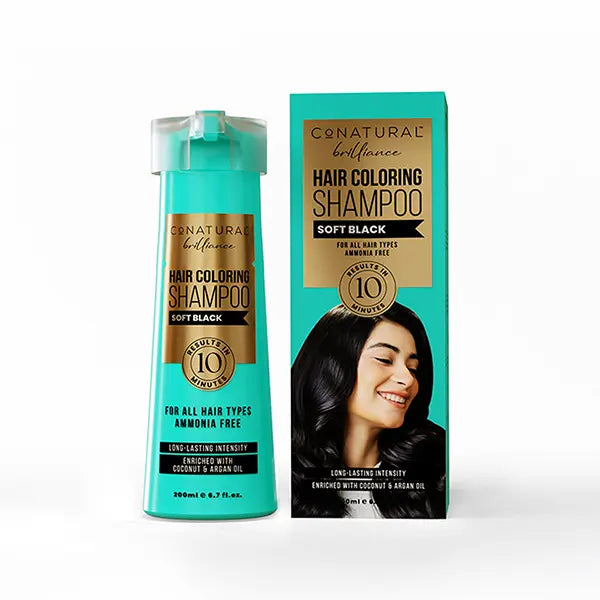 Co Natural Hair Coloring Shampoo Soft Black 200ml