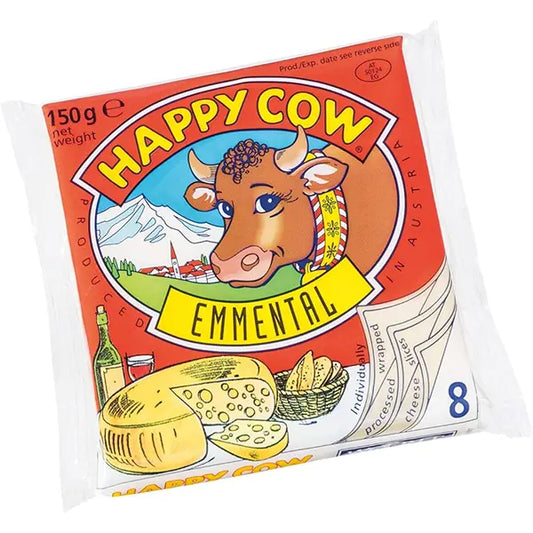 Happy Cow Emmental Cheese Slices 150G