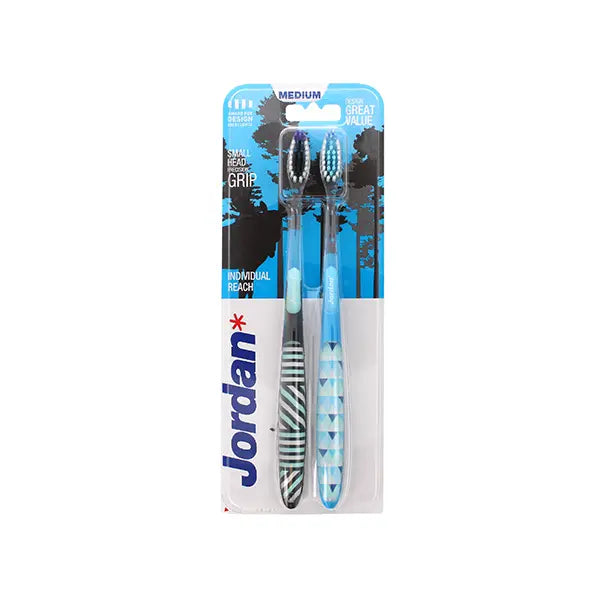 Jordan Toothbrush Individual Reach 2pcs Medium