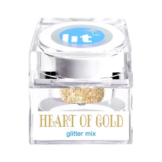 Lit Heart Of Gold Glitter Mix