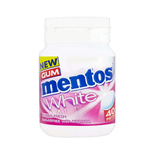 Mentos White Bubble Fresh Gum Bottle 60G