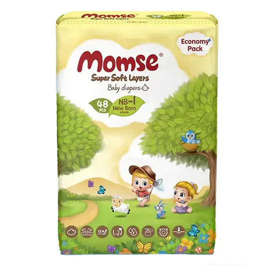 Momse Economy Baby Diapers New Born 48Pc