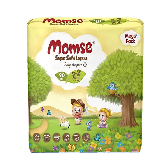 Momse Mega Pack Baby Diapers Small 90Pc