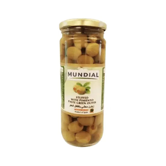 Mundial Stuffed With Pimiento Paste Green Olives 900g
