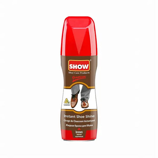Show Instant Shine Shoe Liquid Light Brown 75ML