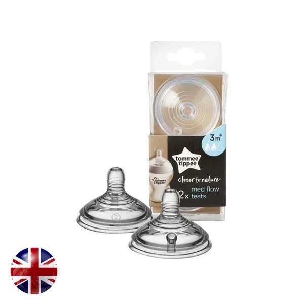 Green Valley Tommee Tippee Med Flow 2 Pcs Nipple 3M+Tt-421122 Greenvalley