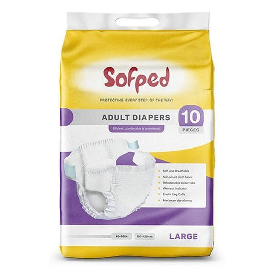 Momse Sofpad Adult Diaper Large 10Pc