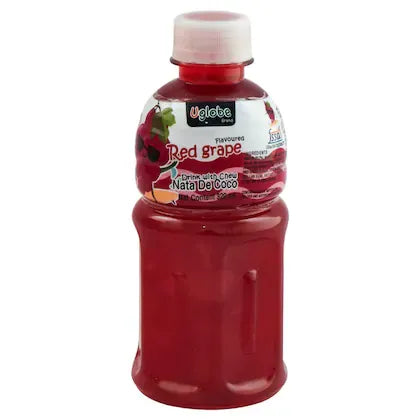 Uglobe Flavor Red Grape Juice With Chew Nata De Coco 320ml