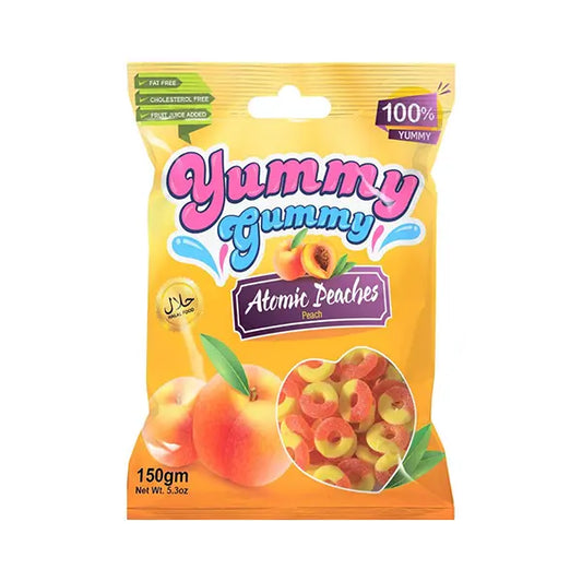 Yummy Gummy Atomic Peaches 150gm