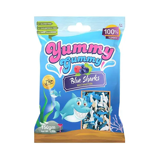Yummy Gummy Blue Sharks 150gm