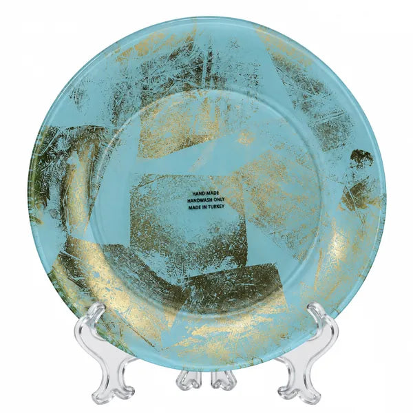 Deco Istanbul Turkish Gold White Plate 19668