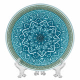 Deco Raga White Green Taupe Plate 16523