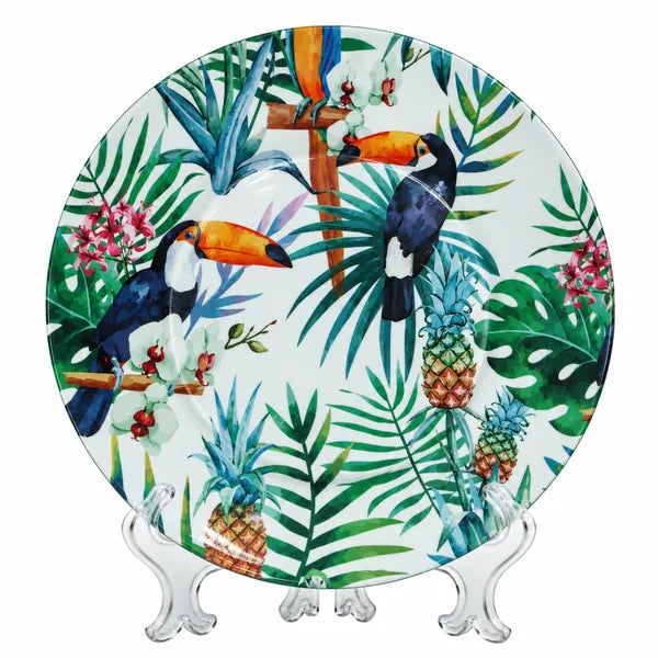 Decor Exotic Bottom Plate BIrds 33cm