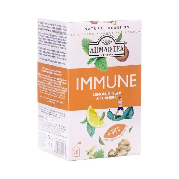 Ahmad Tea Immune Lemon Ginger & Turmeric 20s' 30g