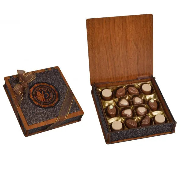 Bolci Belgian Wood Praline Collection Box Bronze 175gm