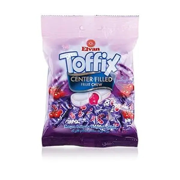 Elvan Toffix Cherry Center Filled Fruit Chew 90G – Greenvalley Lahore