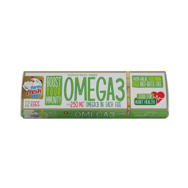 Farm Fresh Omega 3 Eggs 1 Dozen