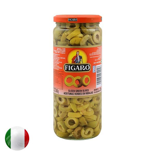 Figaro Olives Green Sliced 450Gm