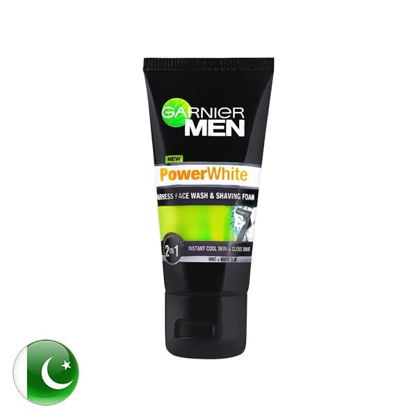 Garnier Power White Fairness Face Wash & Shaving Cream 50ml