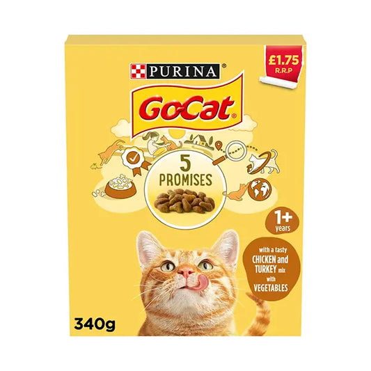 Gocat Food Dry Chicken Turkey & Vegetable 340gm