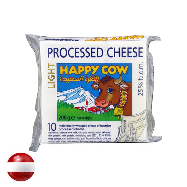 Happy Cow Cheese Low Fat (10 Sclices) 200Gm