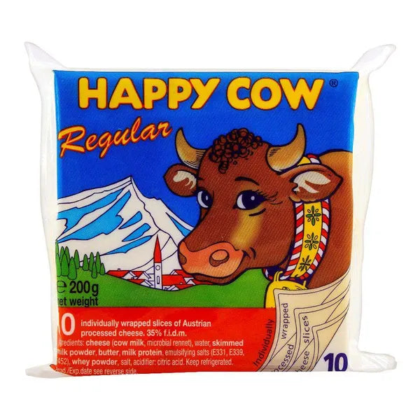 Happy Cow Slice Cheese Regular 200Gm