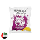 Hunter's Hand Cooked Potato chips seasalt & black pepper 40g