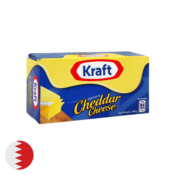 Kraft Processed Cheddar Cheese 250g