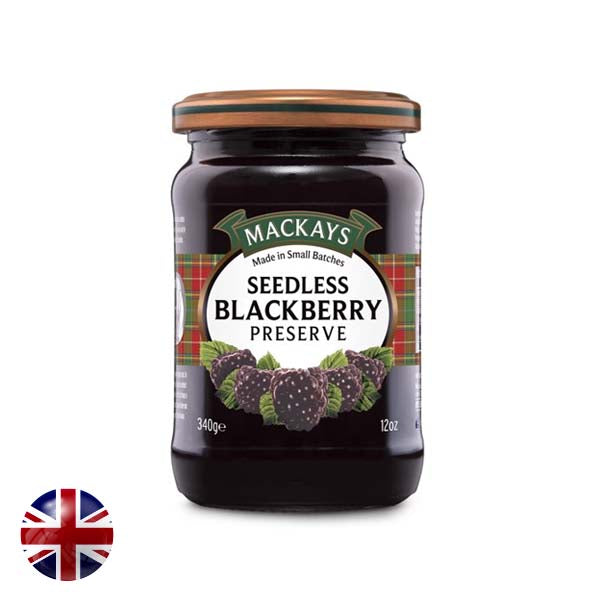 Mackays Jam 340Gm 12Oz Seedless Blackberry Preserve