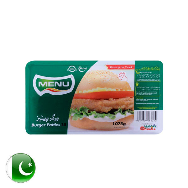 Menu Burger Patties 1075gm