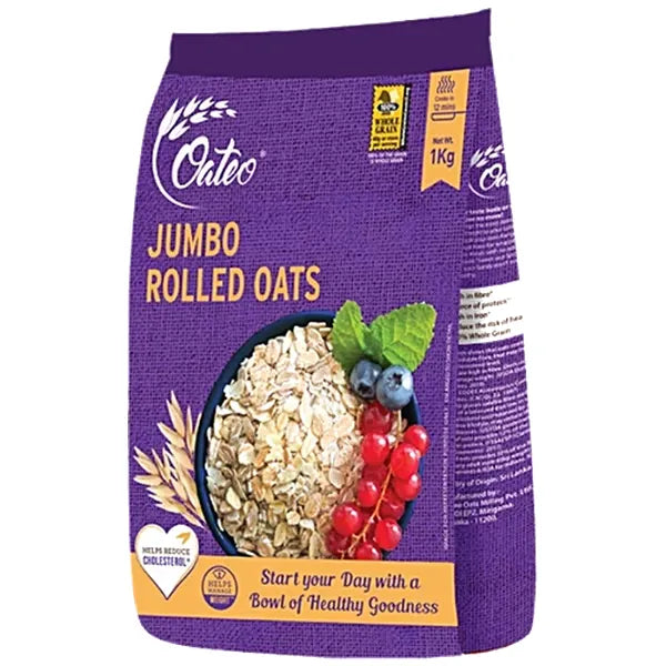 Oateo Jumbo Rolled Oats 1kg Pouch