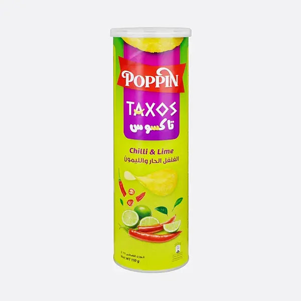 Poppin Taxos Chilli & Lime 110g