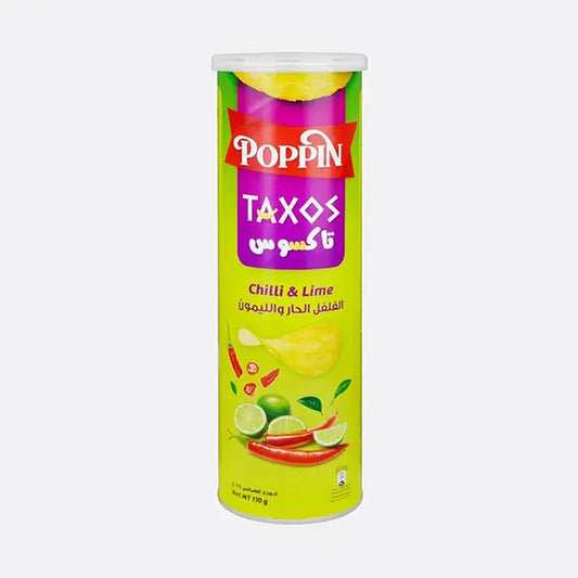 Poppin Taxos Chilli & Lime 110g