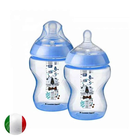 Tommee Tippee Blue 2PK Closer To Nature Tinted Bottle 39706 