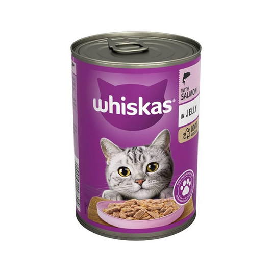 Whiskas Cat Food Tin Jelly Salmon 400g