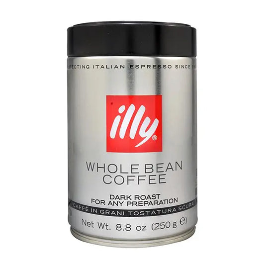 Illy Coffee Beans Dark Roast Black Tin 250gm