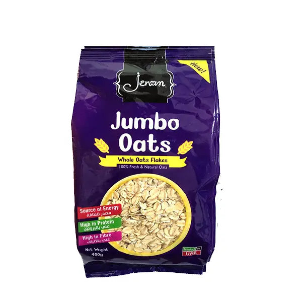 Jenan Oats Pouch Jumbo White Oats 400Gm