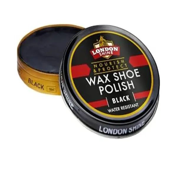 London Shine Wax Shoe Polish Black 50ml