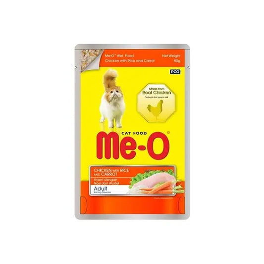 Me-O Cat Food Chicken & Rice Pouch 80 Gm