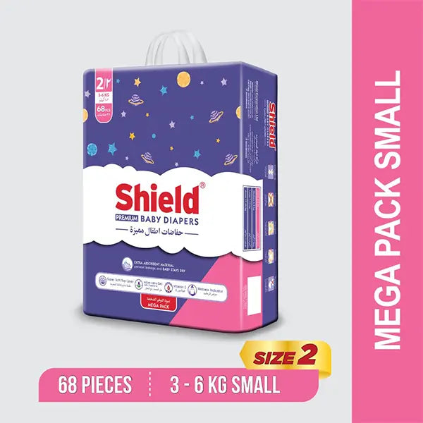 Shield Premium Baby Diaper #2(3-6) 68pcs