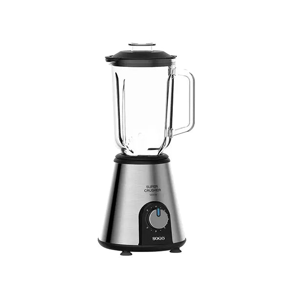 Sogo Blender Glass Jug Stainless Steel 1.5Ltr 1000W SS-5530