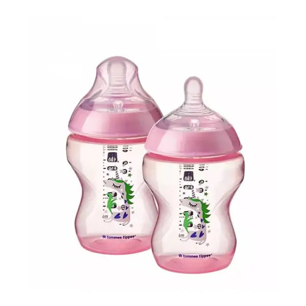 Tommee Tippee Pink 2PK Closer To Nature Tinted Bottle 39707